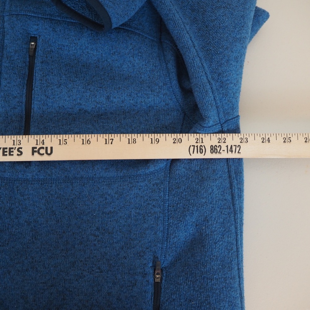 L.L.Bean Men's Sweater Fleece Full-Zip Jacket Size Large Blue Heather Outdoor - Picture 6 of 8